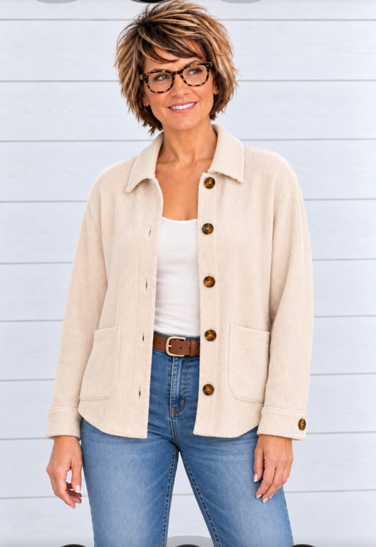 JOAN TEXTURED JACKET WITH POCKETS