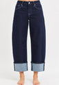 CONNIE SLOUCHY CROP BARREL CUFFED HEM JEANS