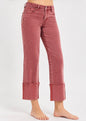 MOLLY CUFFED DUSTY RUST JEAN