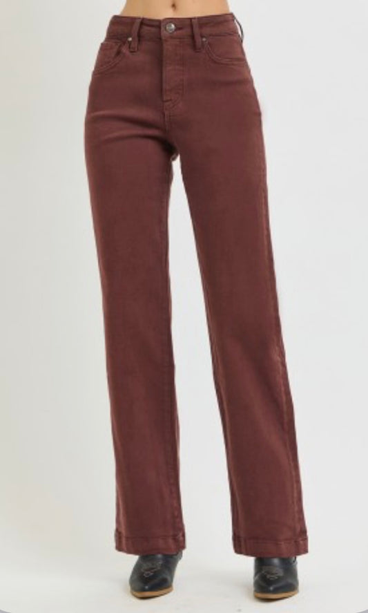 TAMMY HIGH RISE CHOCO BROWN JEAN