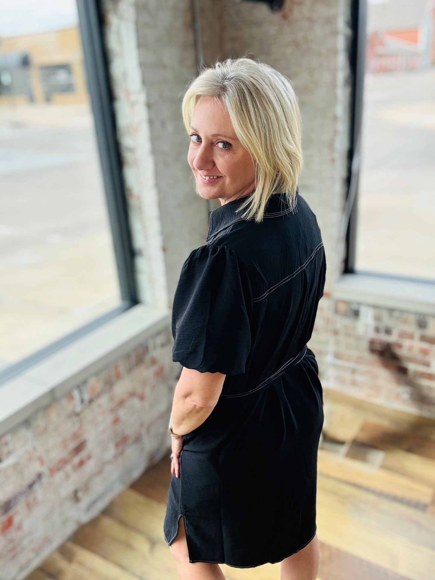 Black Tie Waist Dress