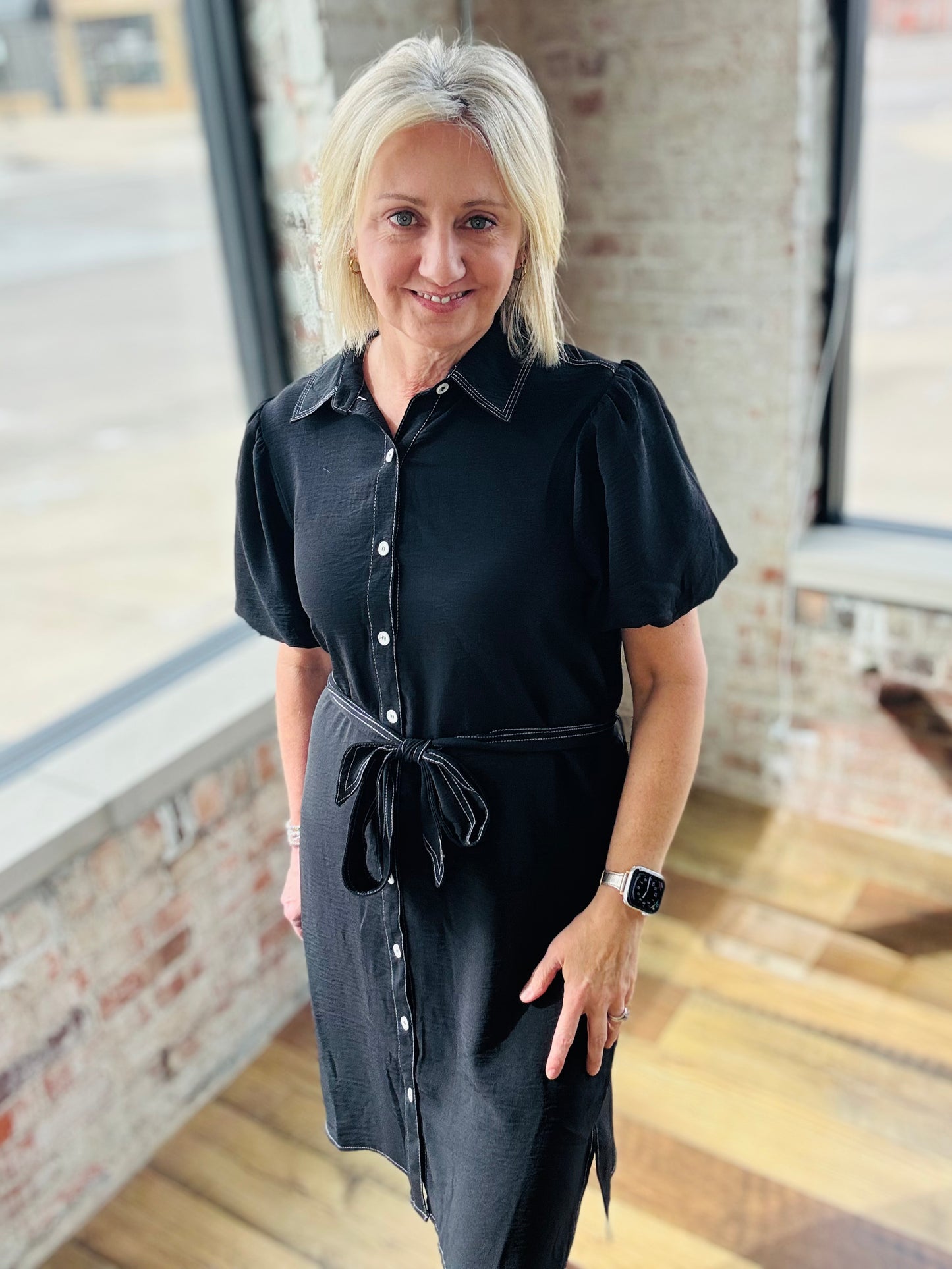 Black Tie Waist Dress