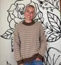 STEPHANIE STRIPED MOCK KNIT TOP