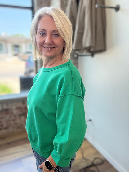 RACHAEL BALLOON SLEEVE SWEATSHIRT