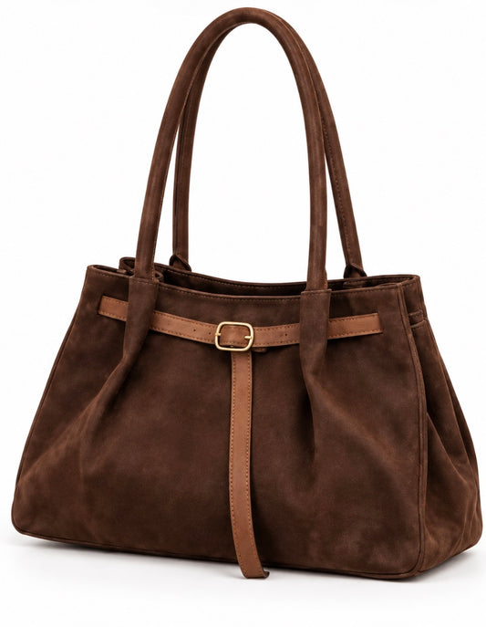 TWO TONE SUEDE HANDBAG