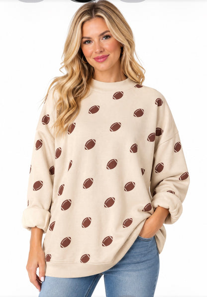 REVERSIBLE GAMEDAY & FOOTBALL MOCK NECK TOP
