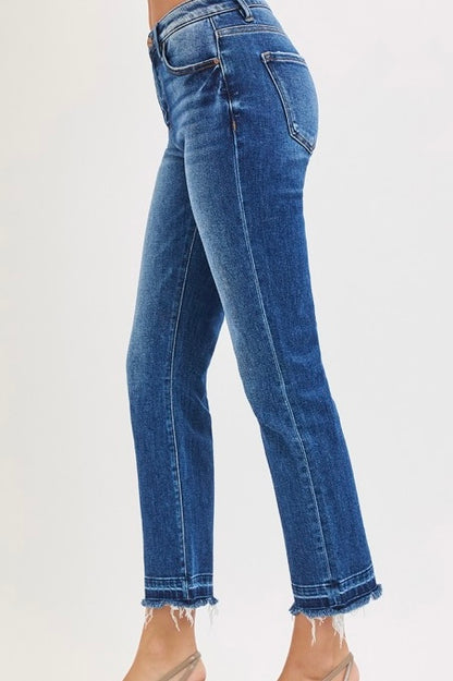 RISEN HIGH RISE STRAIGHT CROP JEANS