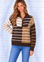 KAREN STRIPE COLOR BLOCK OVERSIZED FIT SWEATER