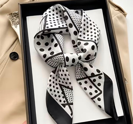 POLK A DOT SQUARE SCARF