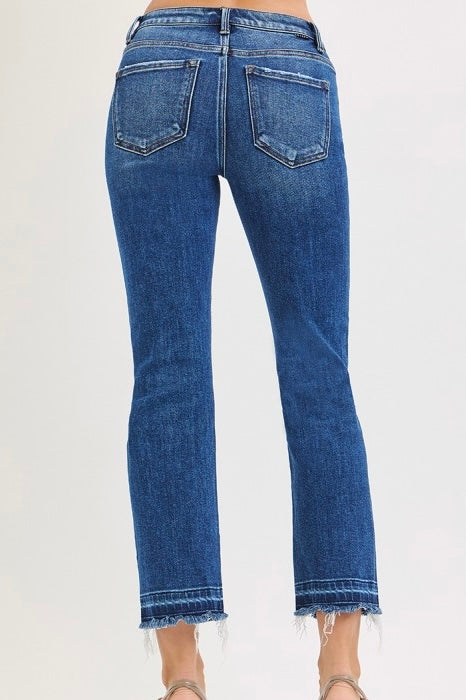 RISEN HIGH RISE STRAIGHT CROP JEANS