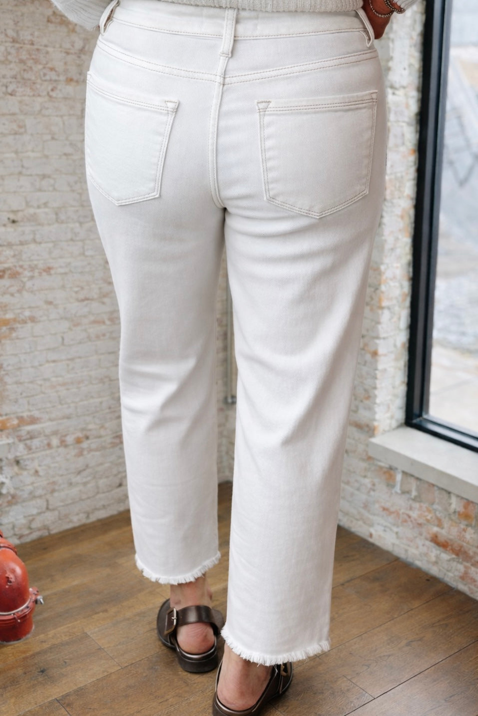 Risen Cream Wide Leg Crop