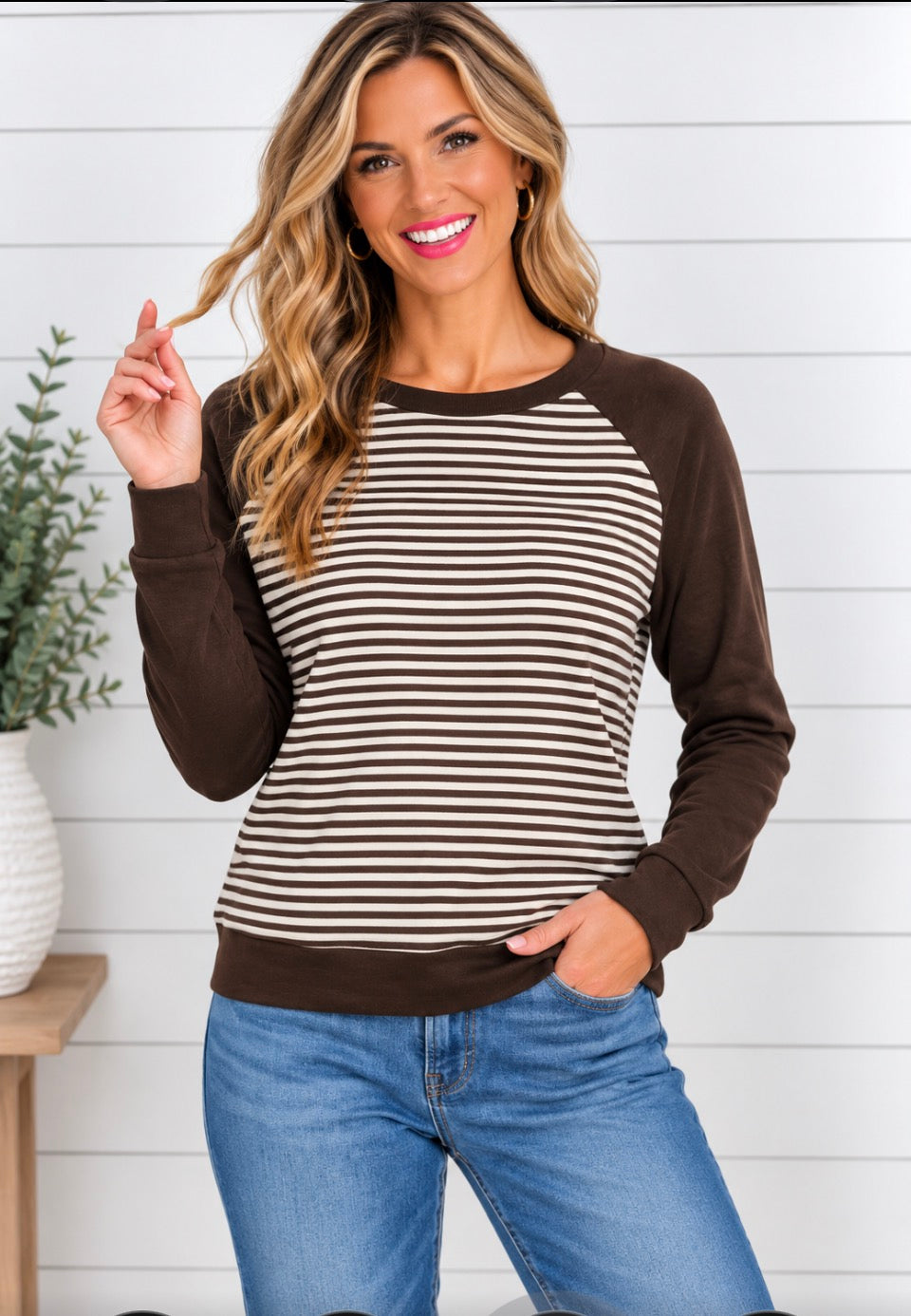 MOLLY COLORED BLOCK TOP