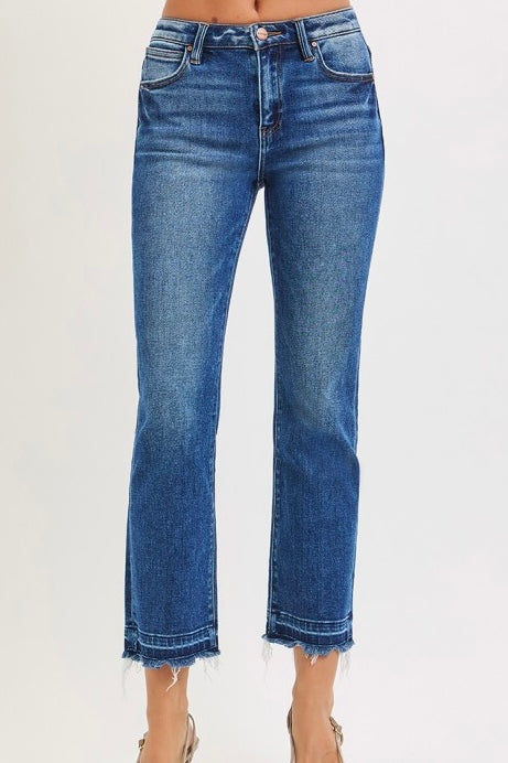 RISEN HIGH RISE STRAIGHT CROP JEANS