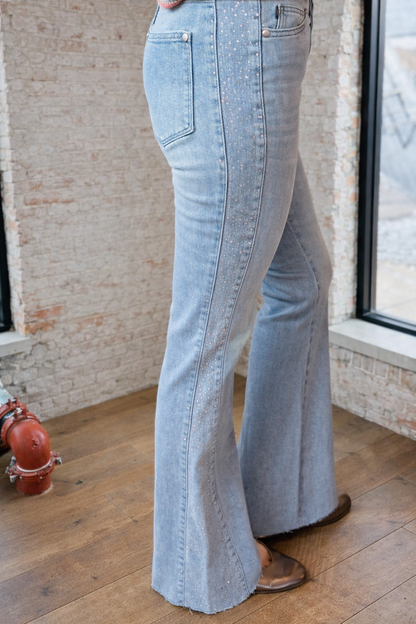 Judy Blue Rhinestone Flare