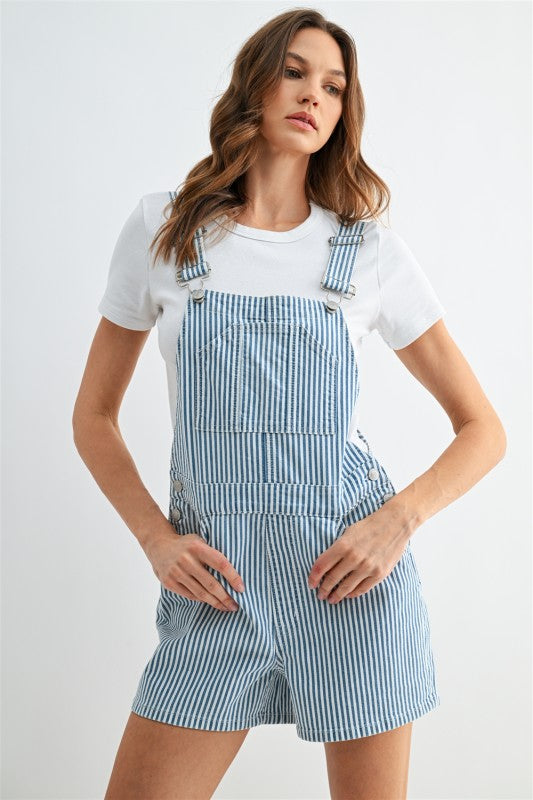 MICA STRIPED SHORT OVERALL