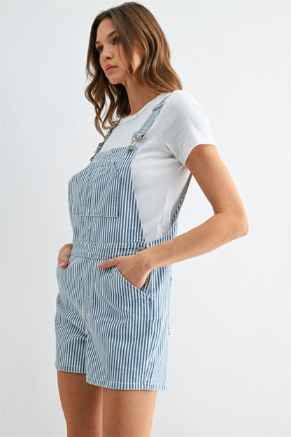 MICA STRIPED SHORT OVERALL