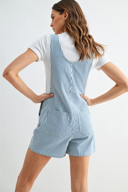 MICA STRIPED SHORT OVERALL