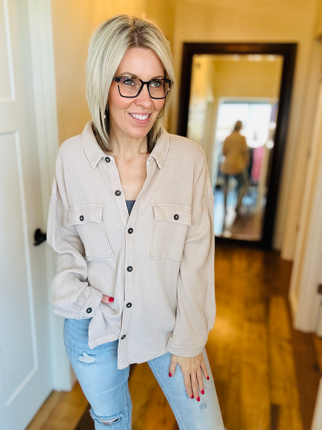 Waffle Oversized Shirt/Jacket