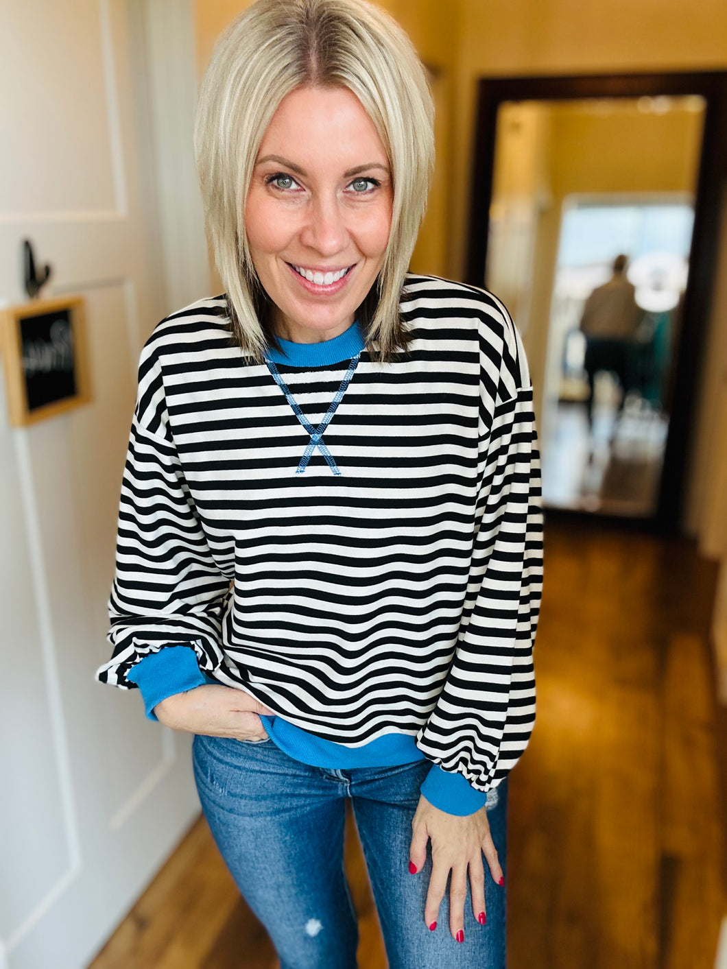 Royal Detail Stripe Pullover