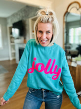 Load image into Gallery viewer, Teal Jolly Sweater •online exclusive•
