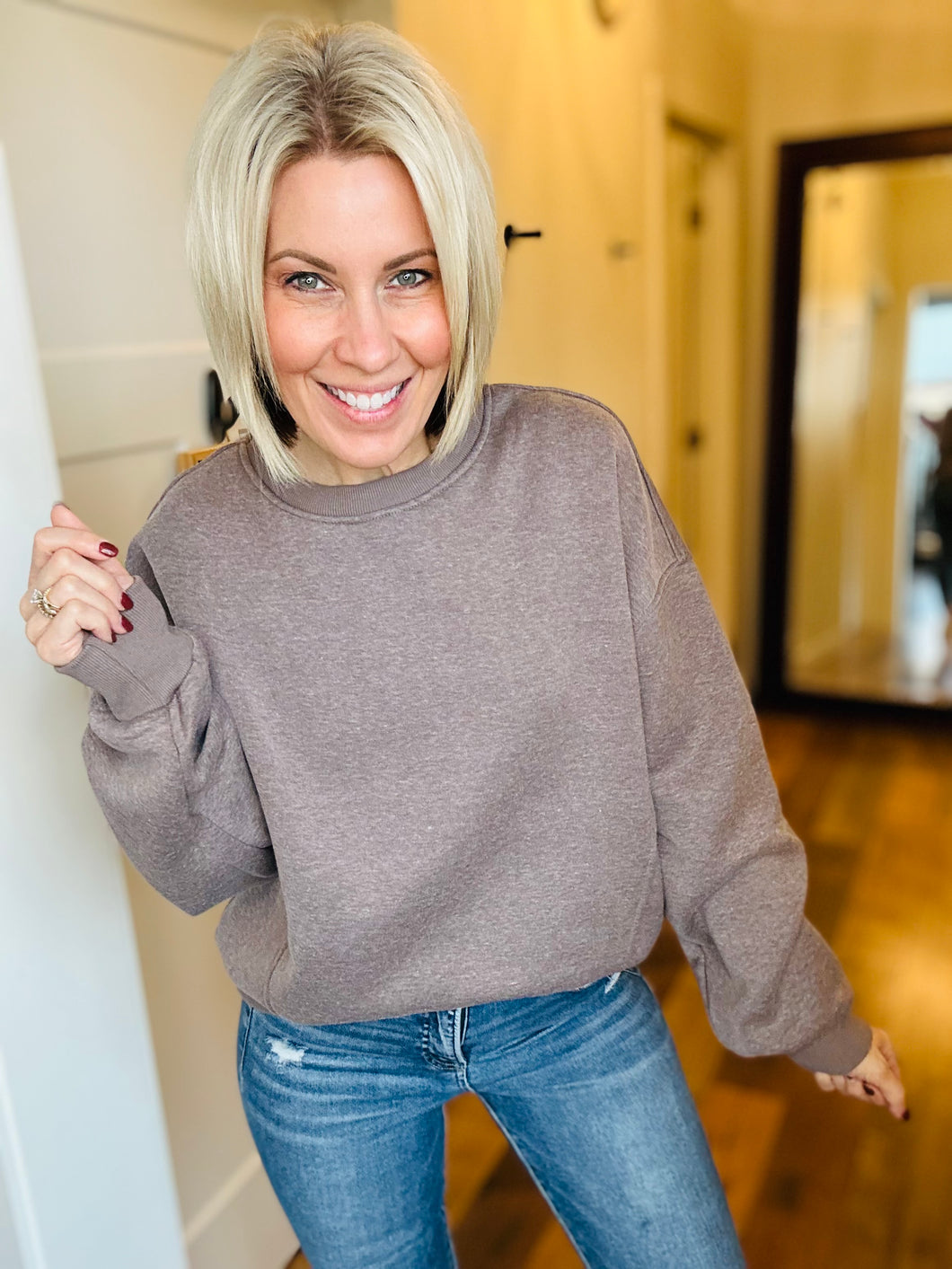 Oversized Mocha Sweatshirt