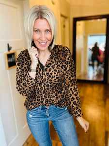 Deep Animal Print Top