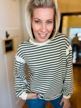 Load image into Gallery viewer, Olive Stripe Pullover
