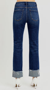 Risen Cuffed Non-Distressed Jeans