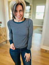 Load image into Gallery viewer, Thread &amp; Supply Navy Ivory Stacey Top
