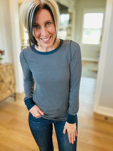 Thread & Supply Navy Ivory Stacey Top