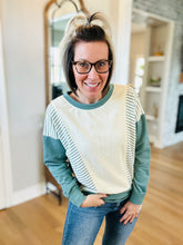 Load image into Gallery viewer, Stripe Terry Sweatshirt-2 Colors S-Xl
