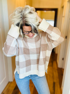 Checked Oversize Sweater
