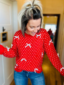 Red Bow Sweater
