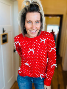 Red Bow Sweater
