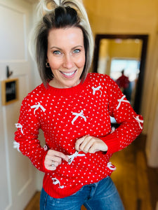 Red Bow Sweater