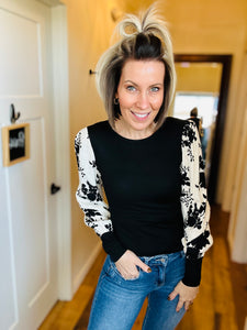 Floral Sleeve Blouse