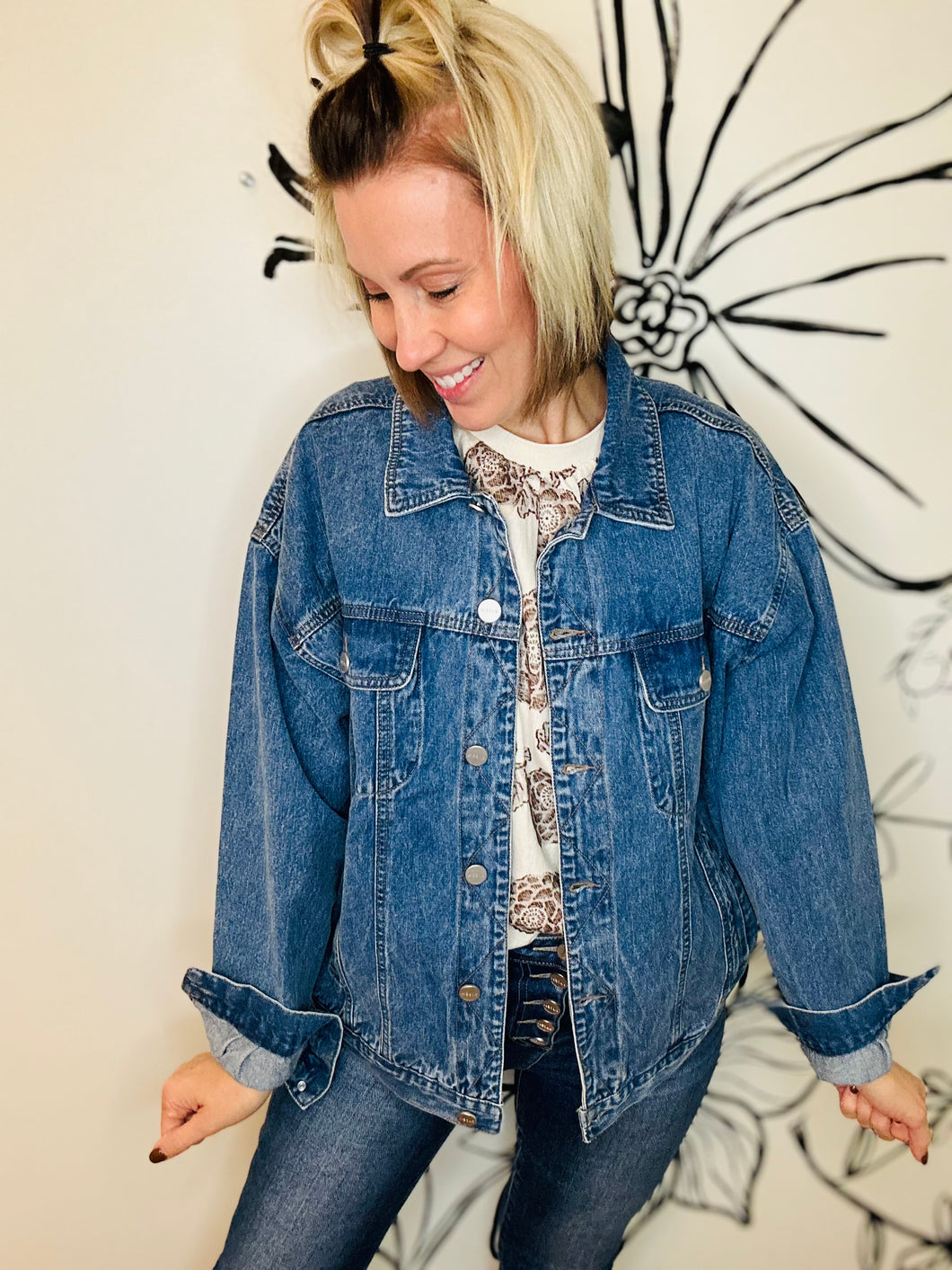 Risen Oversized Denim Jacket S-Xl