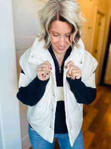Ivory Puff Vest