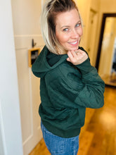 Load image into Gallery viewer, Deep Green Quilted Zip Hoodie Jacket
