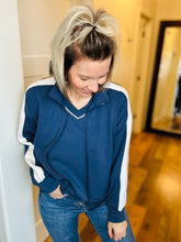 Load image into Gallery viewer, Smoke Navy Piped Jacket
