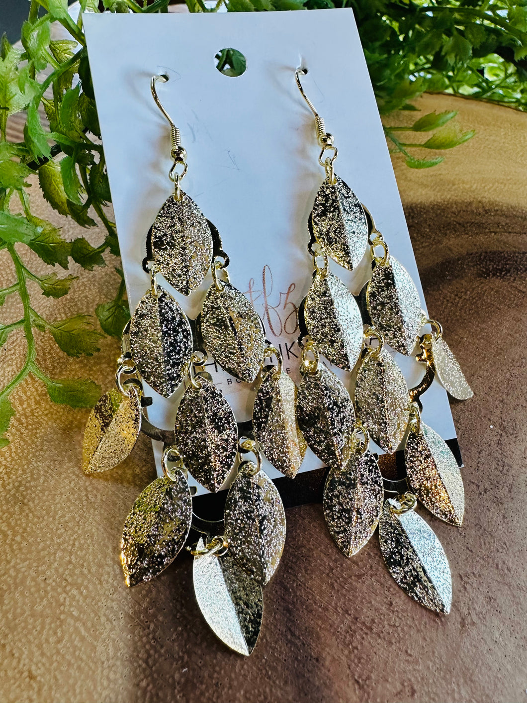 Gold Leaf Style Earrings