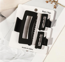 Load image into Gallery viewer, 3 pack Hair Clips- 3 Styles
