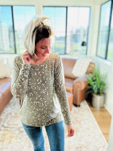 Load image into Gallery viewer, Olive Animal Print Long Sleeve
