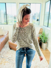 Load image into Gallery viewer, Olive Animal Print Long Sleeve
