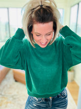 Load image into Gallery viewer, Green Corded Crew
