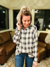 Load image into Gallery viewer, Navy Plaid Top
