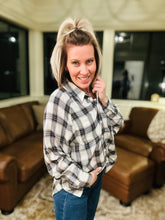 Load image into Gallery viewer, Navy Plaid Top
