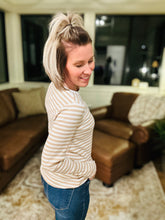 Load image into Gallery viewer, Taupe Ribbed Stripe
