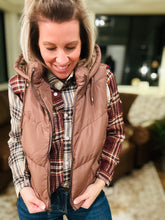 Load image into Gallery viewer, Chocolate Puffer Vest
