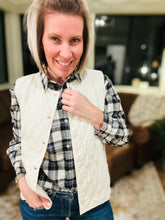 Load image into Gallery viewer, Ivory Quilted Vest
